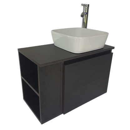 Mueble De Baño, Gabinete 60x30cm, Ovalin Marmol Y Monomando