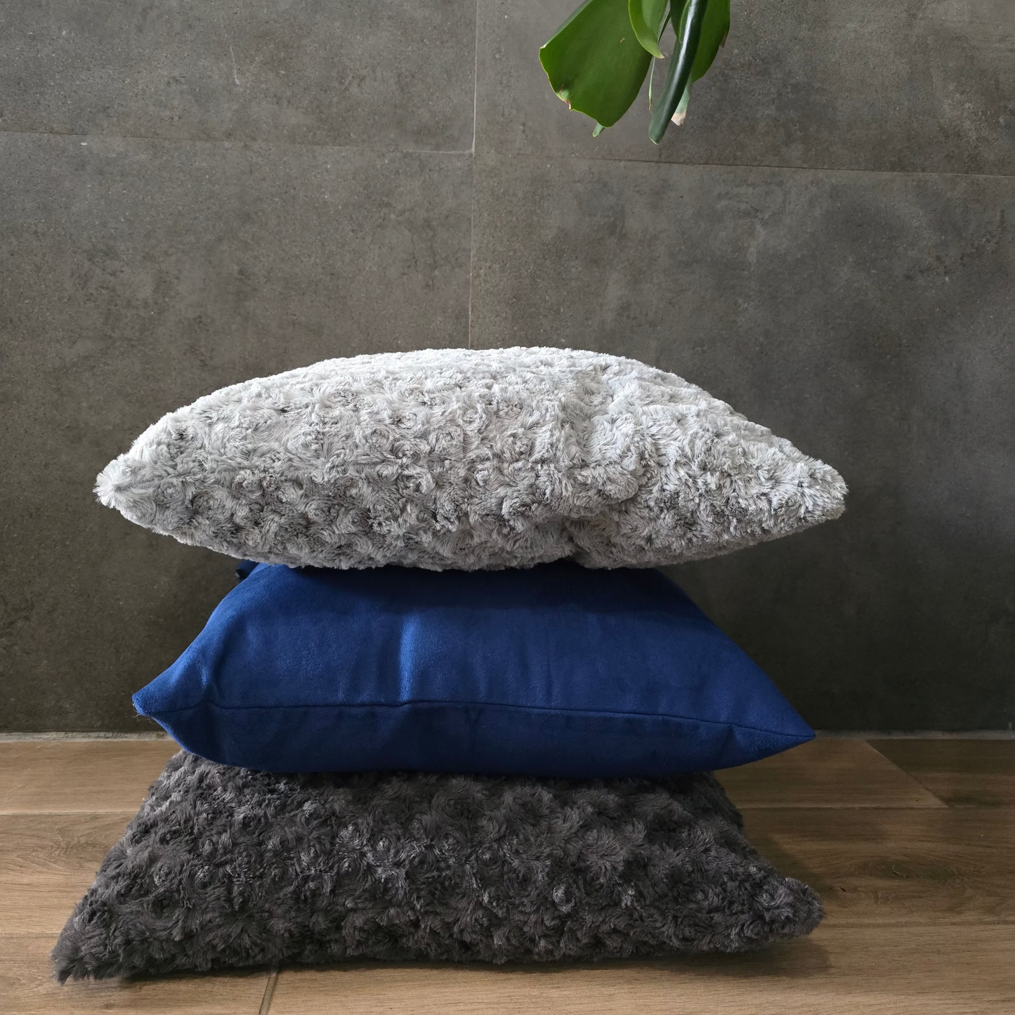 Set 3 Cojines Decorativos Cierre Invisible, Tela Suave para Sala, Cama, Sillón 45 x 45cm