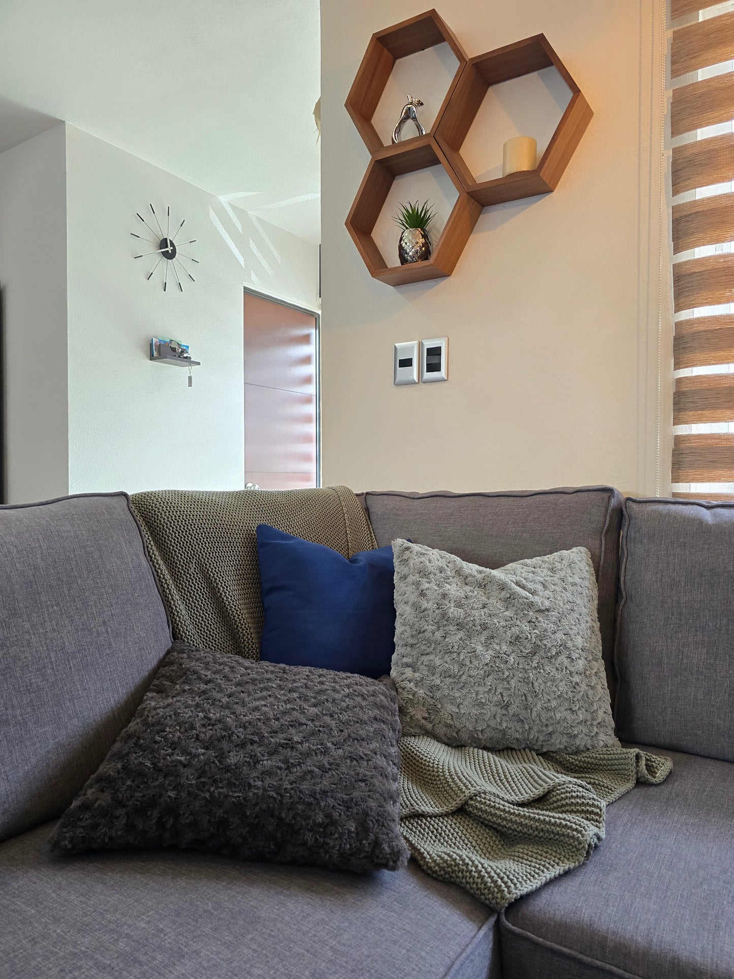 Set 3 Cojines Decorativos Cierre Invisible, Tela Suave para Sala, Cama, Sillón 45 x 45cm