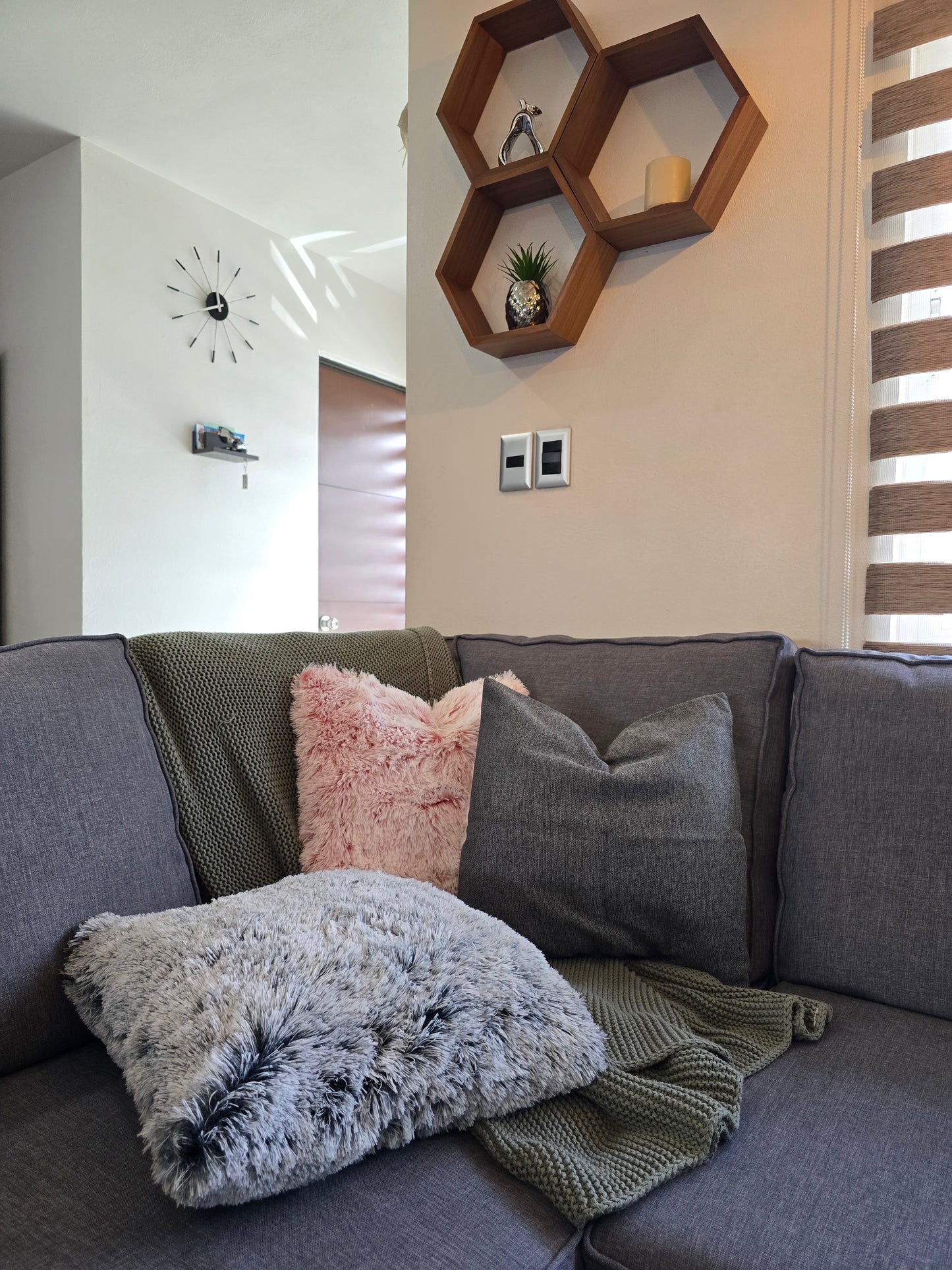 Set 3 Cojines Decorativos Cierre Invisible, Tela Suave para Sala, Cama, Sillón 45 x 45cm