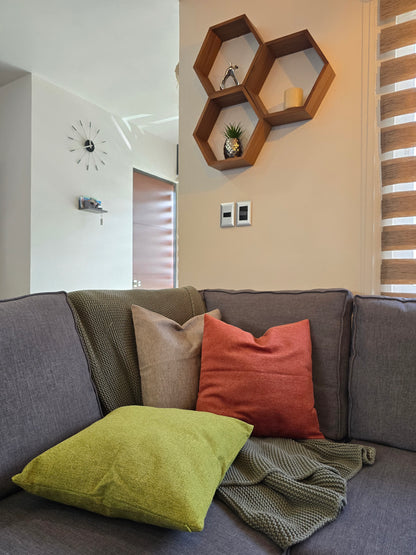 Set 3 Cojines Decorativos Cierre Invisible, Tela Suave para Sala, Cama, Sillón 45 x 45cm