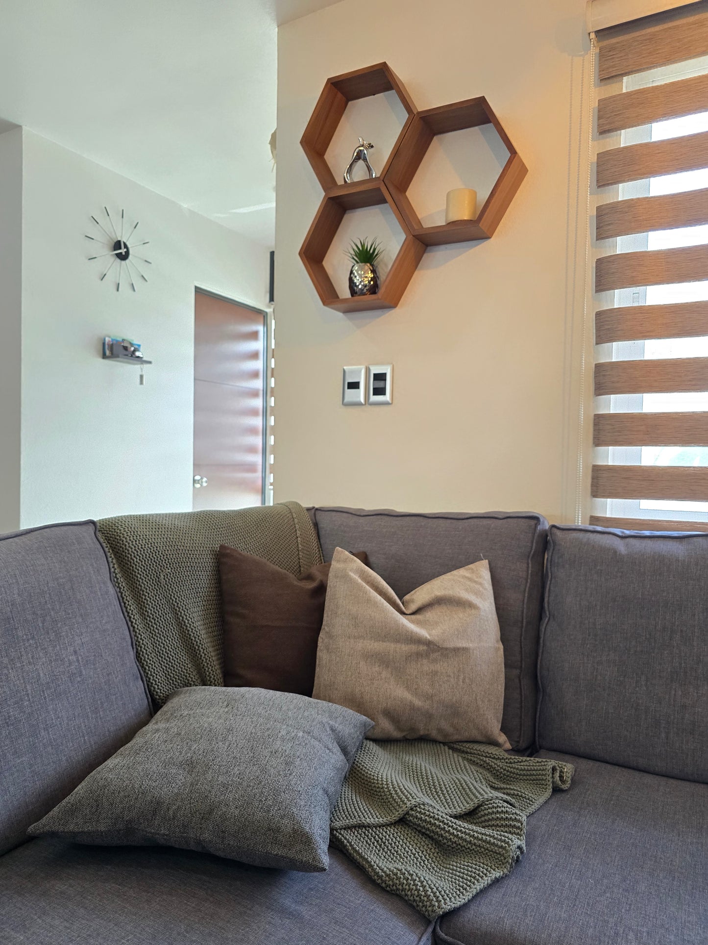 Set 3 Cojines Decorativos Cierre Invisible, Tela Suave para Sala, Cama, Sillón 45 x 45cm