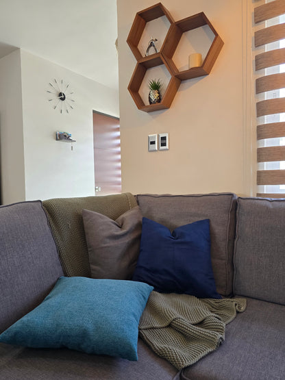 Set 3 Cojines Decorativos Cierre Invisible, Tela Suave para Sala, Cama, Sillón 45 x 45cm