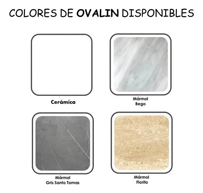 Mueble De Baño, Gabinete 60x30cm, Ovalin Marmol Y Monomando