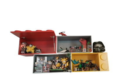 Repisa Infantil, Repisa Para Niños Tipo Bloque, Roja