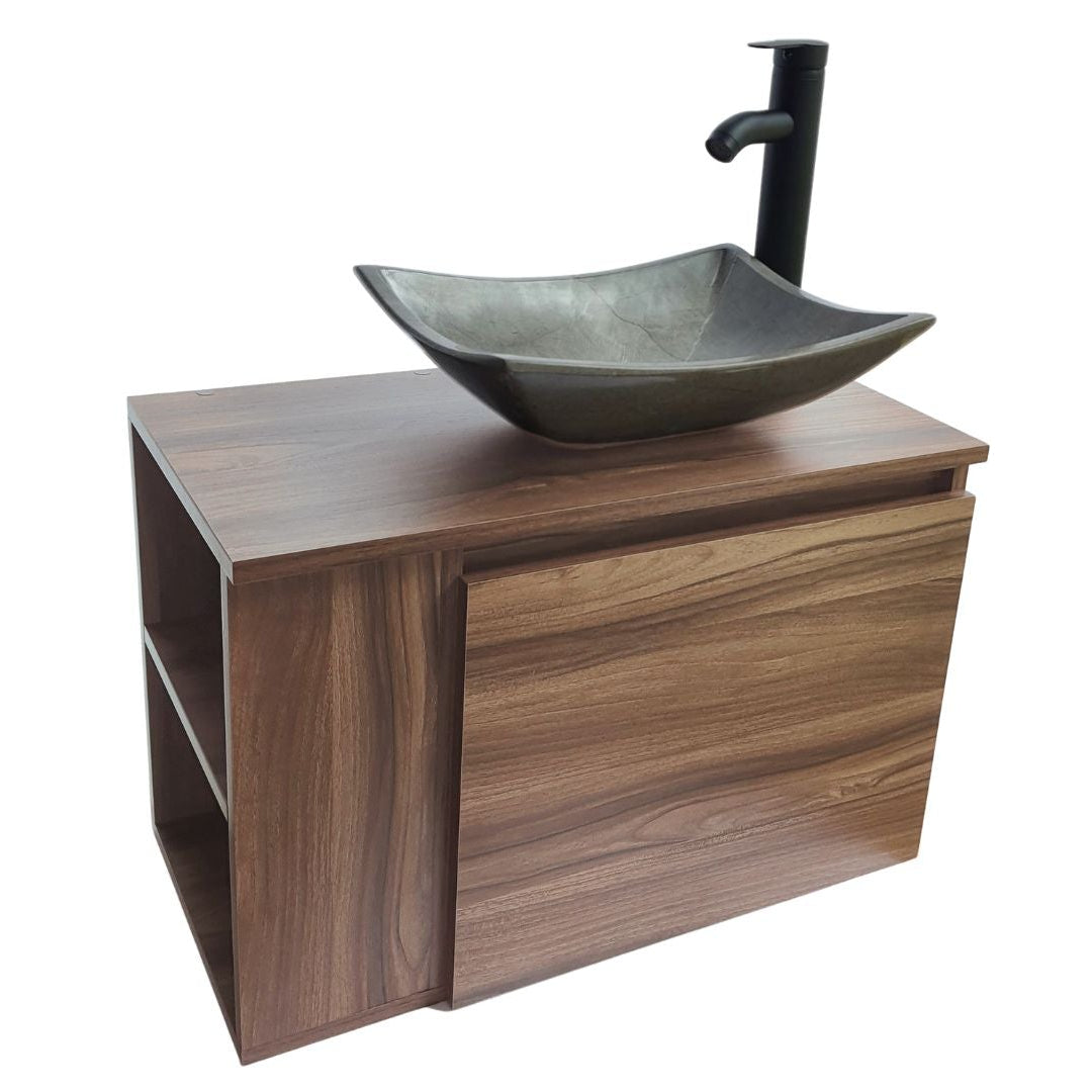 Mueble De Baño, Gabinete 60x30cm, Ovalin Marmol Y Monomando