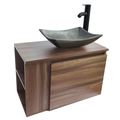 Mueble De Baño, Gabinete 60x30cm, Ovalin Marmol Y Monomando