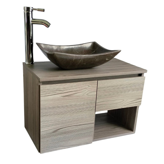 Mueble De Baño, Gabinete 60x30cm, Ovalin Marmol Y Monomando