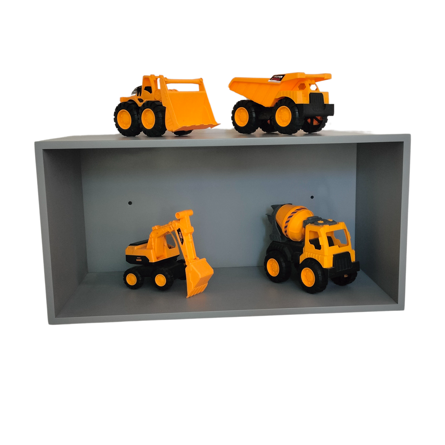 Repisa Infantil, Repisa Para Niños Tipo Bloque, Gris