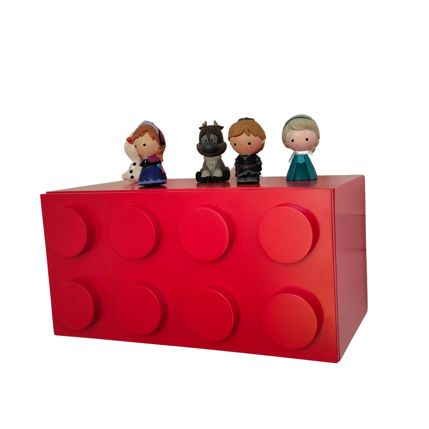 Repisa Infantil, Repisa Para Niños Tipo Bloque, Roja