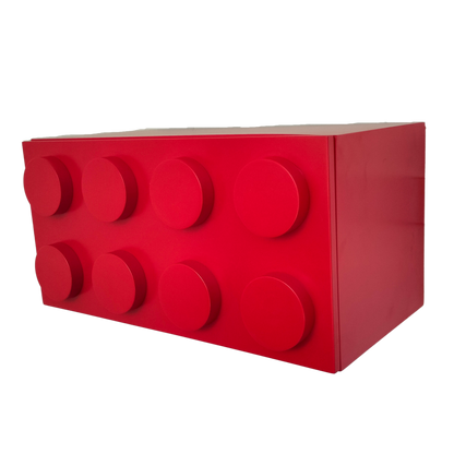 Repisa Infantil, Repisa Para Niños Tipo Bloque, Roja