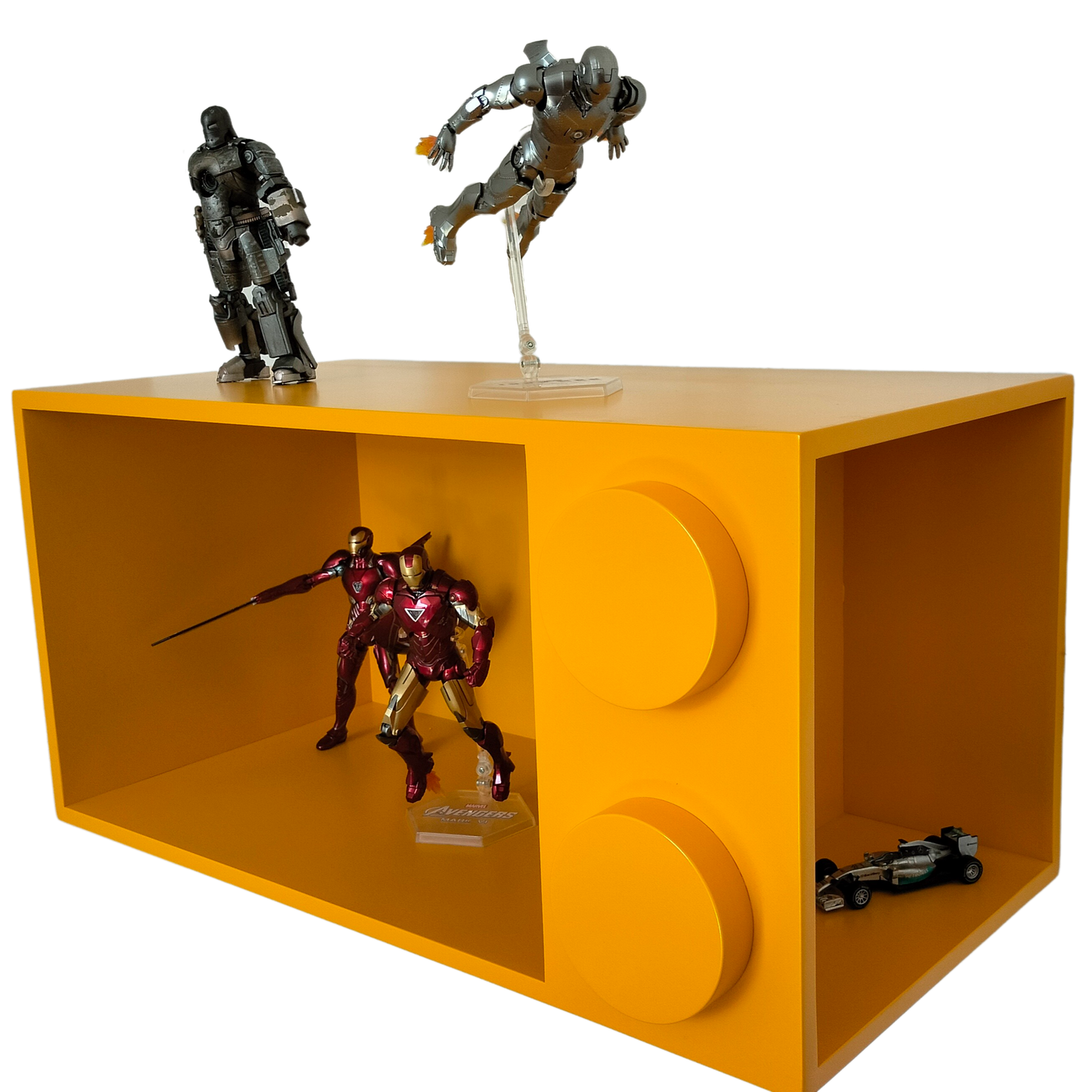 Repisa Infantil, Repisa Para Niños Tipo Bloque, Amarilla