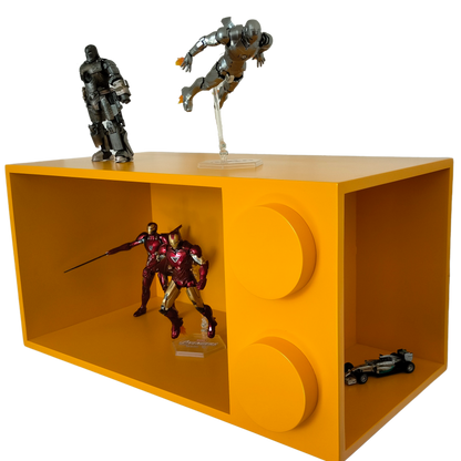 Repisa Infantil, Repisa Para Niños Tipo Bloque, Amarilla