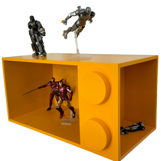 Repisa Infantil, Repisa Para Niños Tipo Bloque, Amarilla