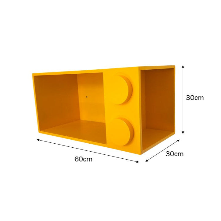 Repisa Infantil, Repisa Para Niños Tipo Bloque, Amarilla
