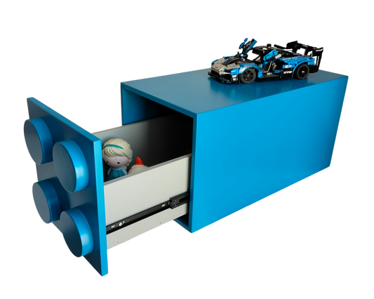 Repisa Infantil, Repisa Para Niños Tipo Bloque, Azul