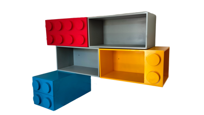 Repisa Infantil, Repisa Para Niños Tipo Bloque, Azul