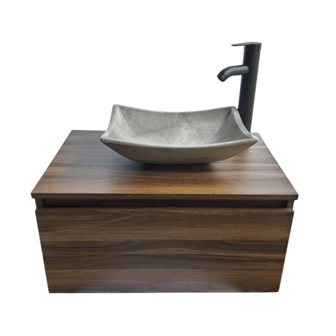 Mueble De Baño, Gabinete 60x40cm, Ovalin Marmol Y Monomando