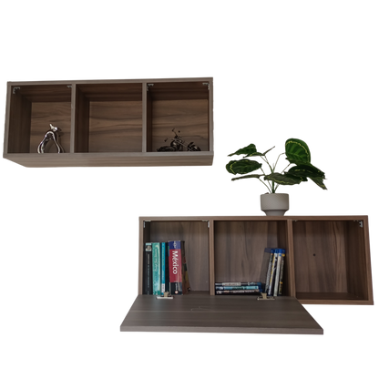 Repisa Flotante Set De 2 Piezas Con Puerta, Minimalistas